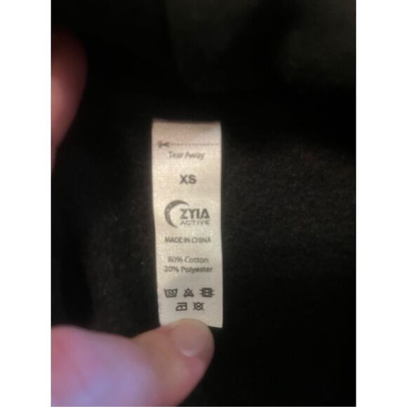 Zyia Active Hoodie Women’s XS Pullover Sweatshirt black “Brighter” (4142) - Picture 4 of 6